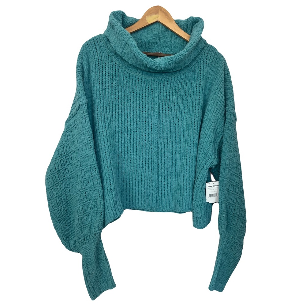 NWT Free People Emerald Aura Be Yours Pullover Balloon Sleeve Sweater XL Boho - Picture 4 of 13